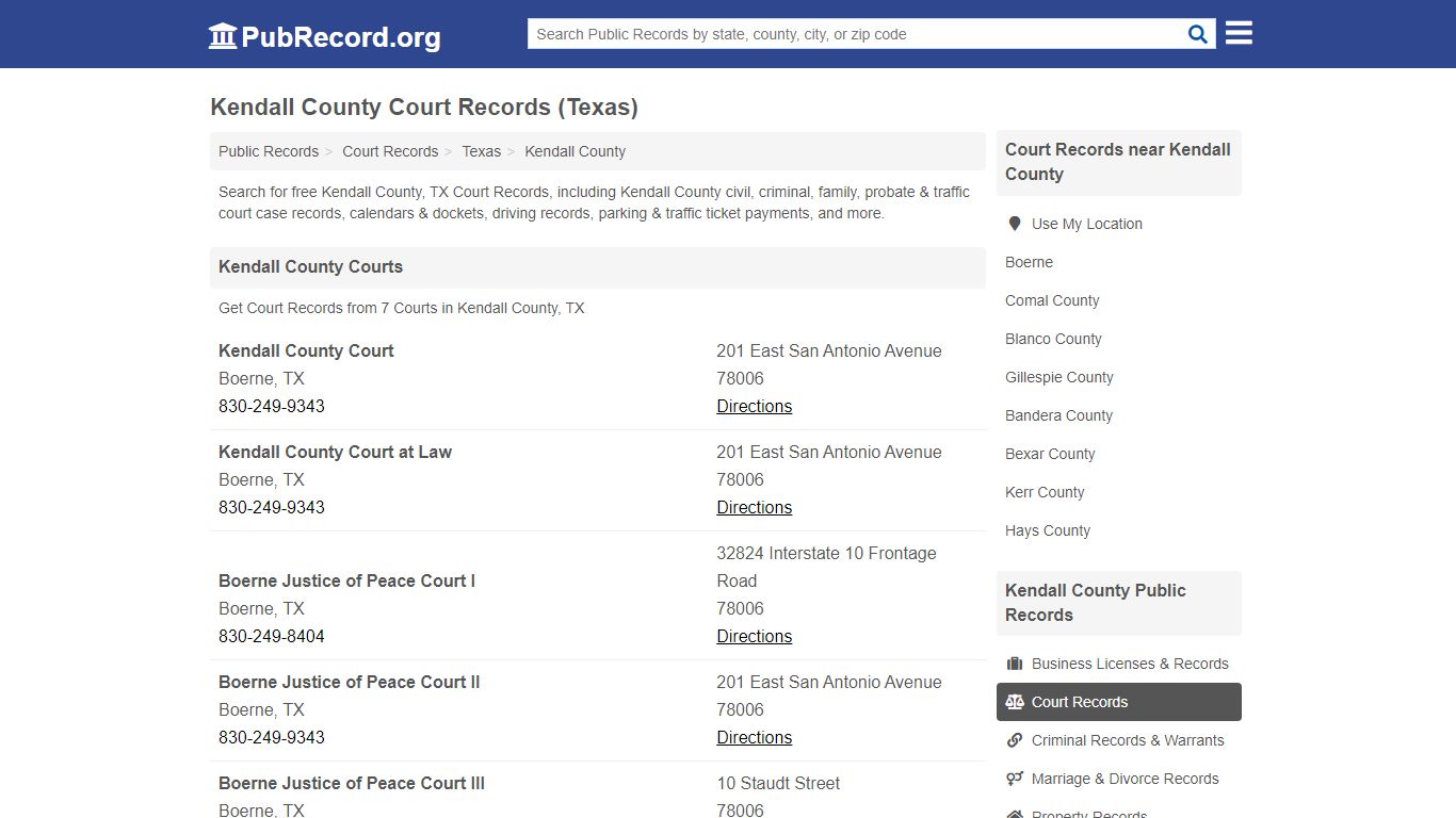 Free Kendall County Court Records (Texas Court Records)